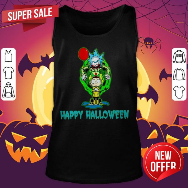 Rick And Morty Smith IT Happy Halloween Tank Top