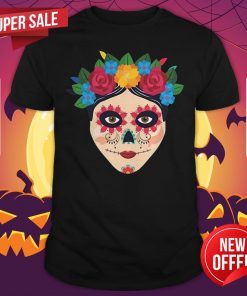 Skull Sugar Halloween Death Art Spooky Dia De Los Muertos Day Dead Shirt