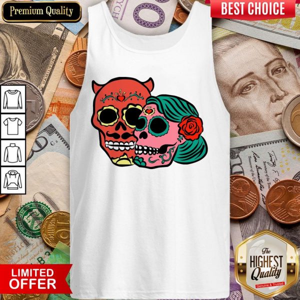 Skulls Couple Day Of The Dead ShirtSkulls Couple Day Of The Dead Tank Top