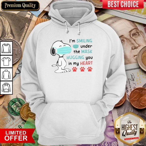 Snoopy I’m Smiling Under The Mask Hugging You In My Heart Hoodie