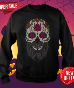 Sugar Skull Beard Dia De Los Muertos Day Of Dead Sweatshirt