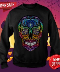 Sugar Skull Colorful Dia De Muertos Day Of The Dead Sweatshirt