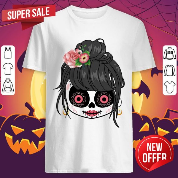 Sugar Skull Cute Girl Day Of The Dead Shirt