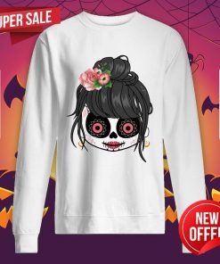 Sugar Skull Cute Girl Day Of The Dead Sweatshirt