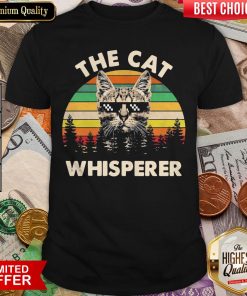 The Cat With Glasses Whisperer Vintage Retro Shirt