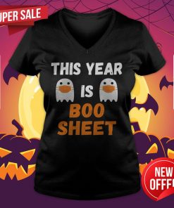 This Year Is Boo Sheet Ghost In Mask Halloween Custome V-neck