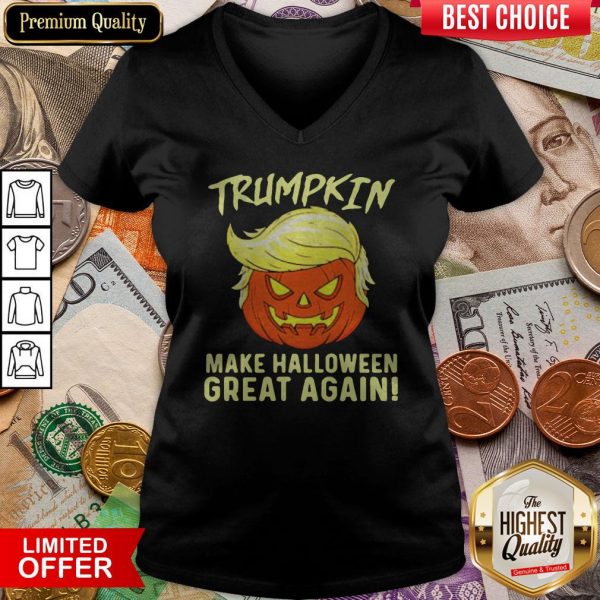 Trumpkin Make Halloween Great Again V-neck