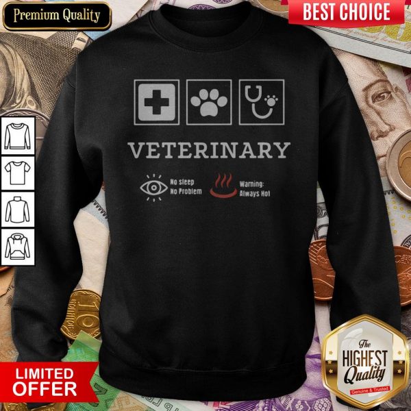 Veterinary No Sleep No Problem Warning Always Hot Sweatshirt