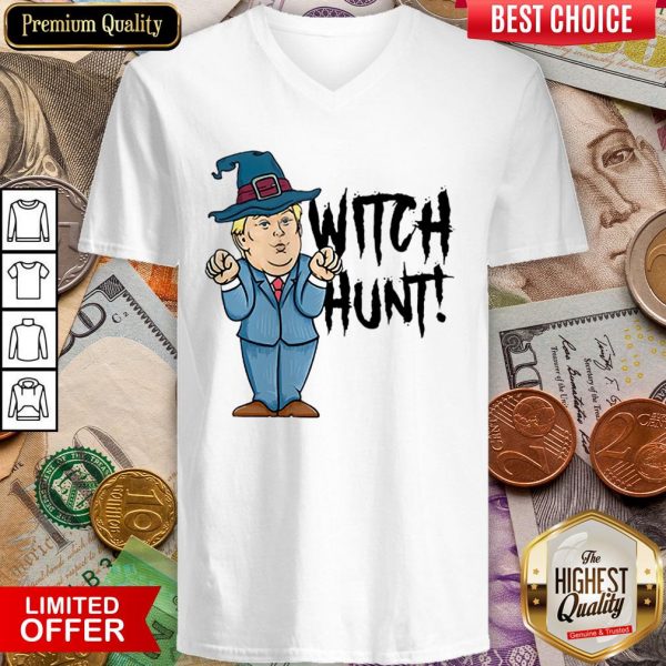 Witch Hunt Trump Witch Halloween V-neck