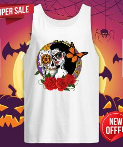 Woman Day Of The Dead Sugar Skull Makeup Tank top