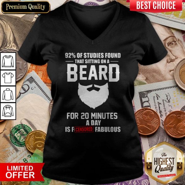 92% Of Studies Found That Sitting On A Beard V-neck