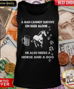 A Man Cannot Survive On Beer Alone Tank Top