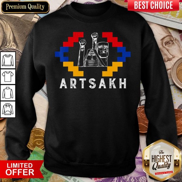 Funny Artsakh Strong Armenia Support Artsakh Flag Sweatshirt - Design By Viewtees.com