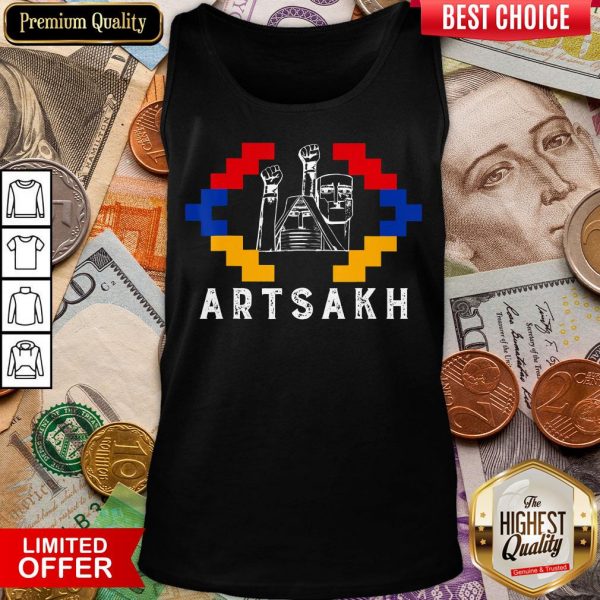 Funny Artsakh Strong Armenia Support Artsakh Flag Tank Top - Design By Viewtees.com