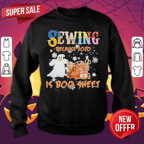 Autism Sewing Because 2020 Is Boo Sheet Merry Christmas Sweatshirt