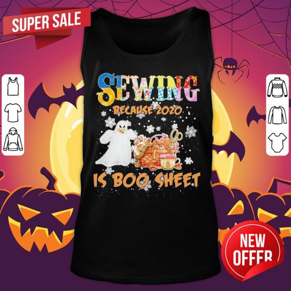 Autism Sewing Because 2020 Is Boo Sheet Merry Christmas Tank Top