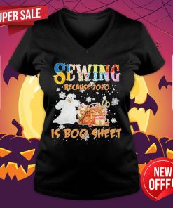 Autism Sewing Because 2020 Is Boo Sheet Merry Christmas V-neck