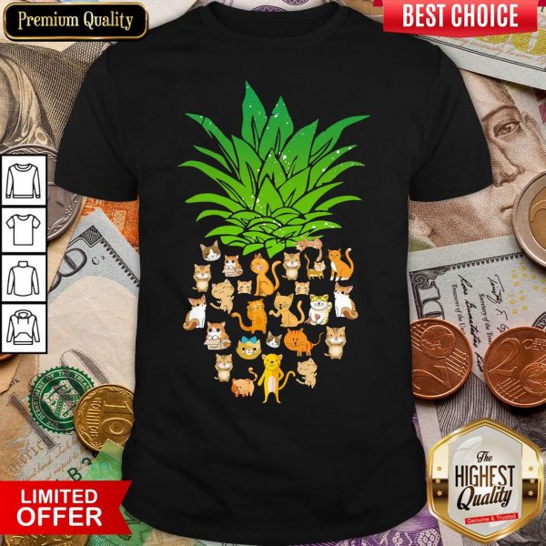 Awesome Pineapple Cats Shirt- Design By Viewtees.com