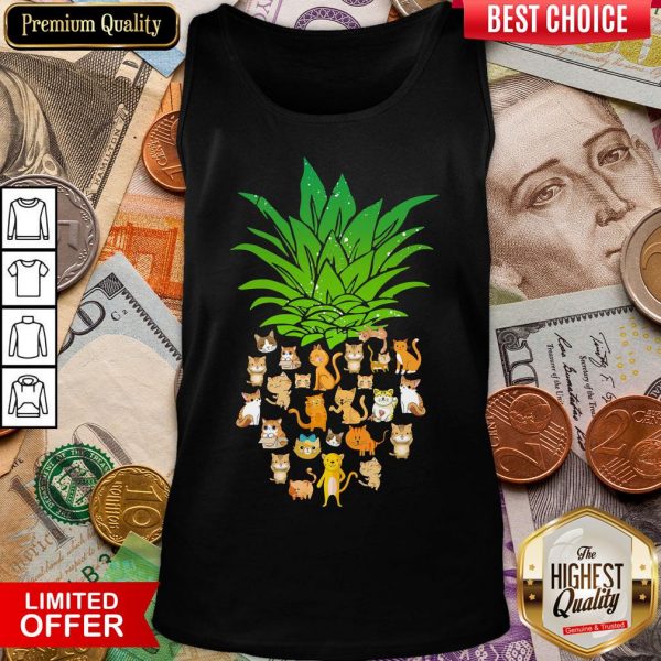 Awesome Pineapple Cats Tank Top - Design By Viewtees.com