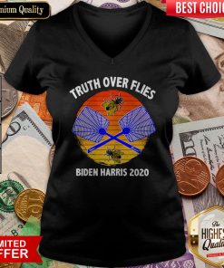 Biden Truth Over Flies Fly Swatter VP Harris 2020 V-neck