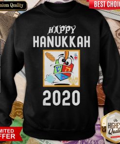 Funny Hanukkah 2020 Sanitizer And Challah Sweatshirt - Design By Viewtees.com