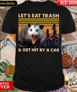 Funny Let’s Eat Trash And Get Hit By A Car Vintage Shirt - Design By Viewtees.com