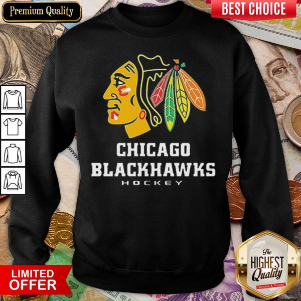 Funny Logo NHL Chicago Blackhawks Hockey Sweatshirt - Design By Viewtees.com