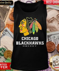 Funny Logo NHL Chicago Blackhawks Hockey Tank Top - Design By Viewtees.com