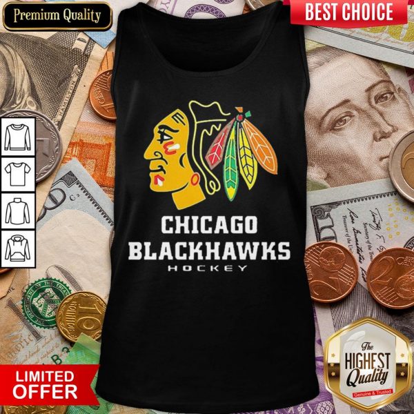 Funny Logo NHL Chicago Blackhawks Hockey Tank Top - Design By Viewtees.com