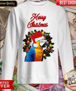 Funny Parrot Merry Christmas Sweatshirt - Design By Viewtees.com