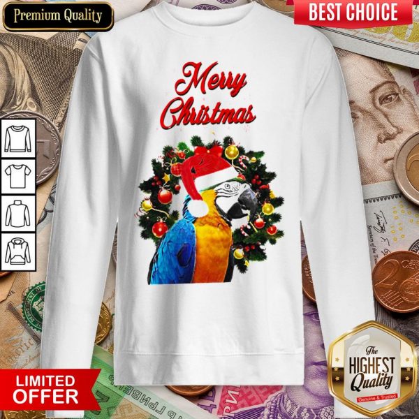 Funny Parrot Merry Christmas Sweatshirt - Design By Viewtees.com