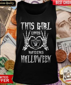 Girl Loves Oklahoma Raiders Halloween Skeleton Heart Tank Top