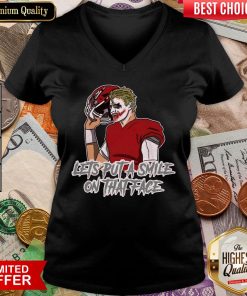 Good Put A Smile On Let’s Put A Smile On That Face Joker V-neck - Design By Viewtees.com