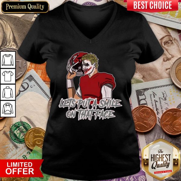 Good Put A Smile On Let’s Put A Smile On That Face Joker V-neck - Design By Viewtees.com