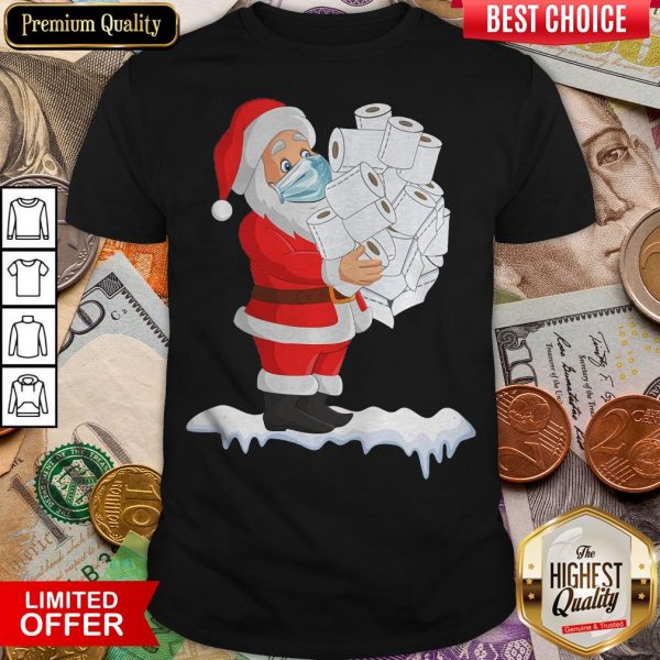 Good Santa Claus With Face Mask And Toilet Paper Gift Christmas 2020 Shirt - Design By Viewtees.com