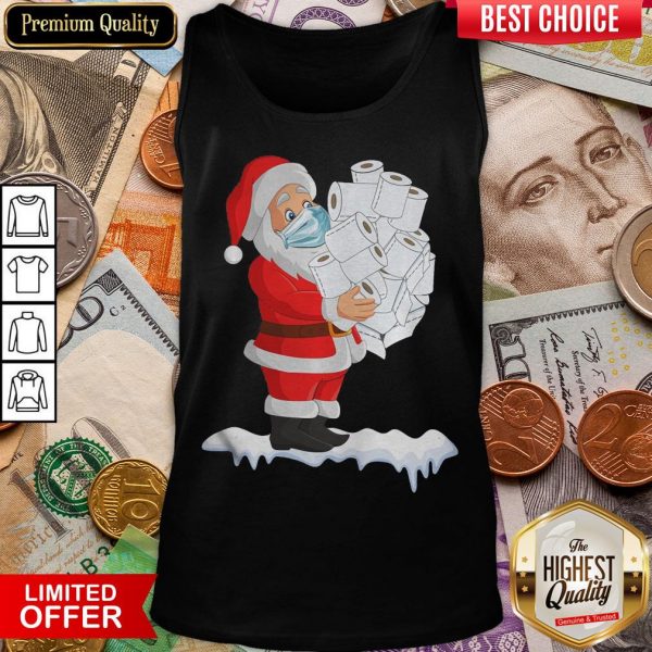 Good Santa Claus With Face Mask And Toilet Paper Gift Christmas 2020 Tank Top - Design By Viewtees.com