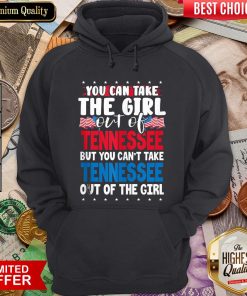 Good You Can Take The Girl Out Of Tennessee American Flag Graphic Hoodie - Design By Viewtees.com