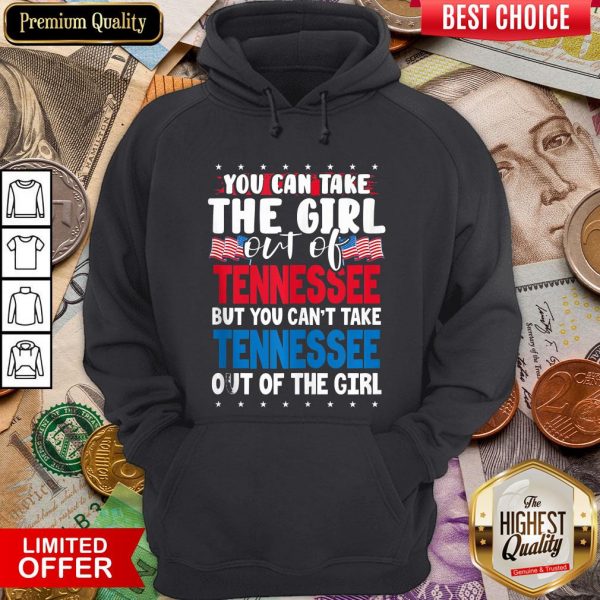 Good You Can Take The Girl Out Of Tennessee American Flag Graphic Hoodie - Design By Viewtees.com