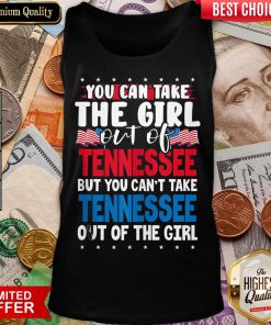 Good You Can Take The Girl Out Of Tennessee American Flag Graphic Tank Top - Design By Viewtees.com