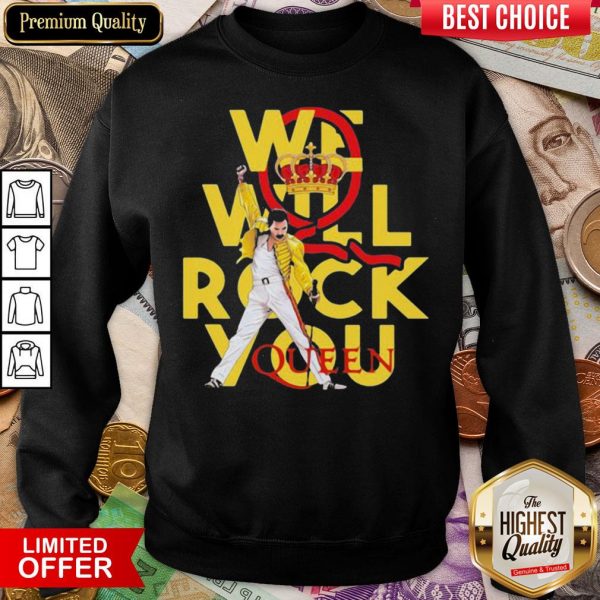 Happy Freddie Mercury We Will Rock You Queen Sweatshirt - Design By Viewtees.com