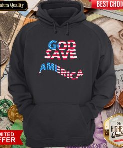 Happy God Save America Patriotic American Flag Hoodie - Design By Viewtees.com