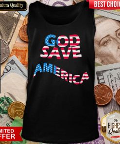 Happy God Save America Patriotic American Flag Tank Top - Design By Viewtees.com