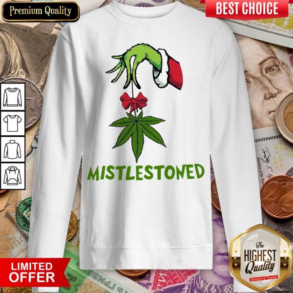 Happy Grinch Hand Mistlestoned Sweatshirt - Design By Viewtees.com