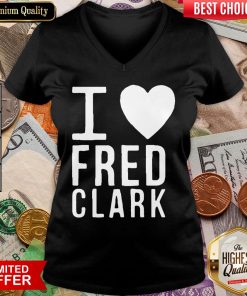 Happy I Love Fred Clark V-neck - Design By Viewtees.com