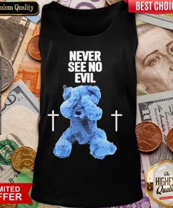 Happy Never See No Evil Tank Top - Design By Viewtees.com