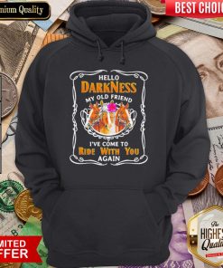 Horse Hello Darkness My Old Friend I'Ve Come To Ride With You Again Hoodie