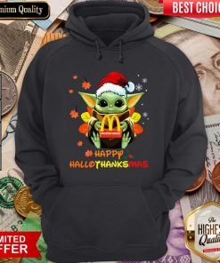 Hot Baby Yoda Hug McDonald’s Happy Hallothanksmas Hoodie - Design By Viewtees.com