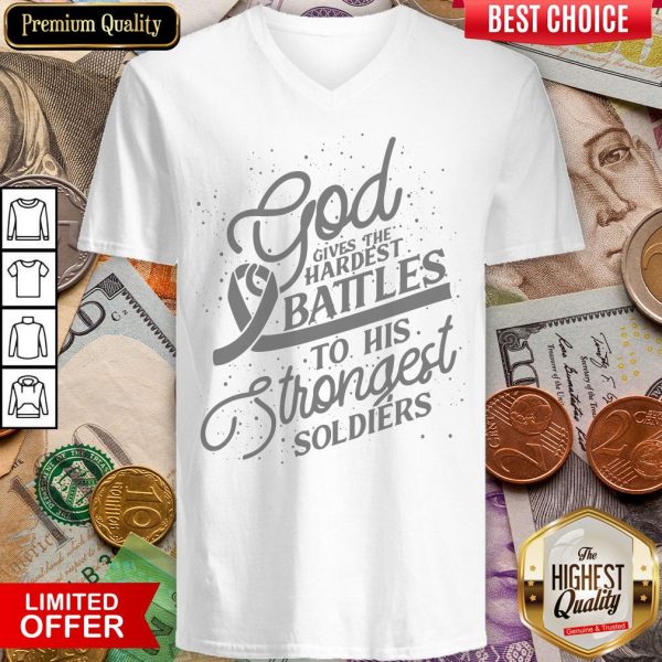 Hot Gods Strongest Soldiers Lung Cancer Awareness V-neck - Design By Viewtees.com