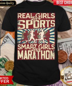 Hot Real Girls Love Sports Smart Girls Love Marathon 2020 Shirt - Design By Viewtees.com