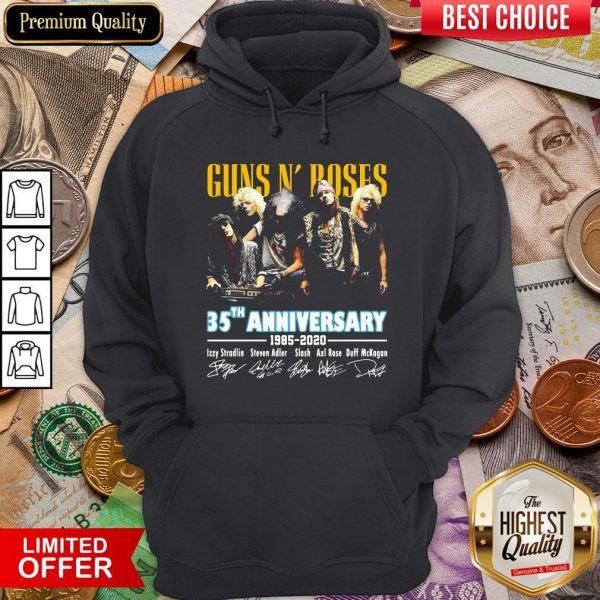 Nice Guns N’ Roses 35th Anniversary 1985 2020 Signatu- Design By Viewtees.com res Hoodie -